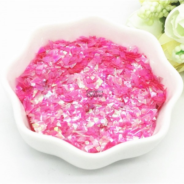 Fulgi de gheata, paiete pentru unghii Cod PFG001 Fuchsia Mermaid Effect
